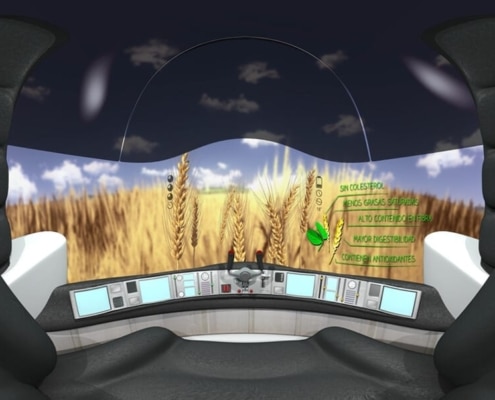 Realidad Virtual 360 animación 3D alimentación saludable