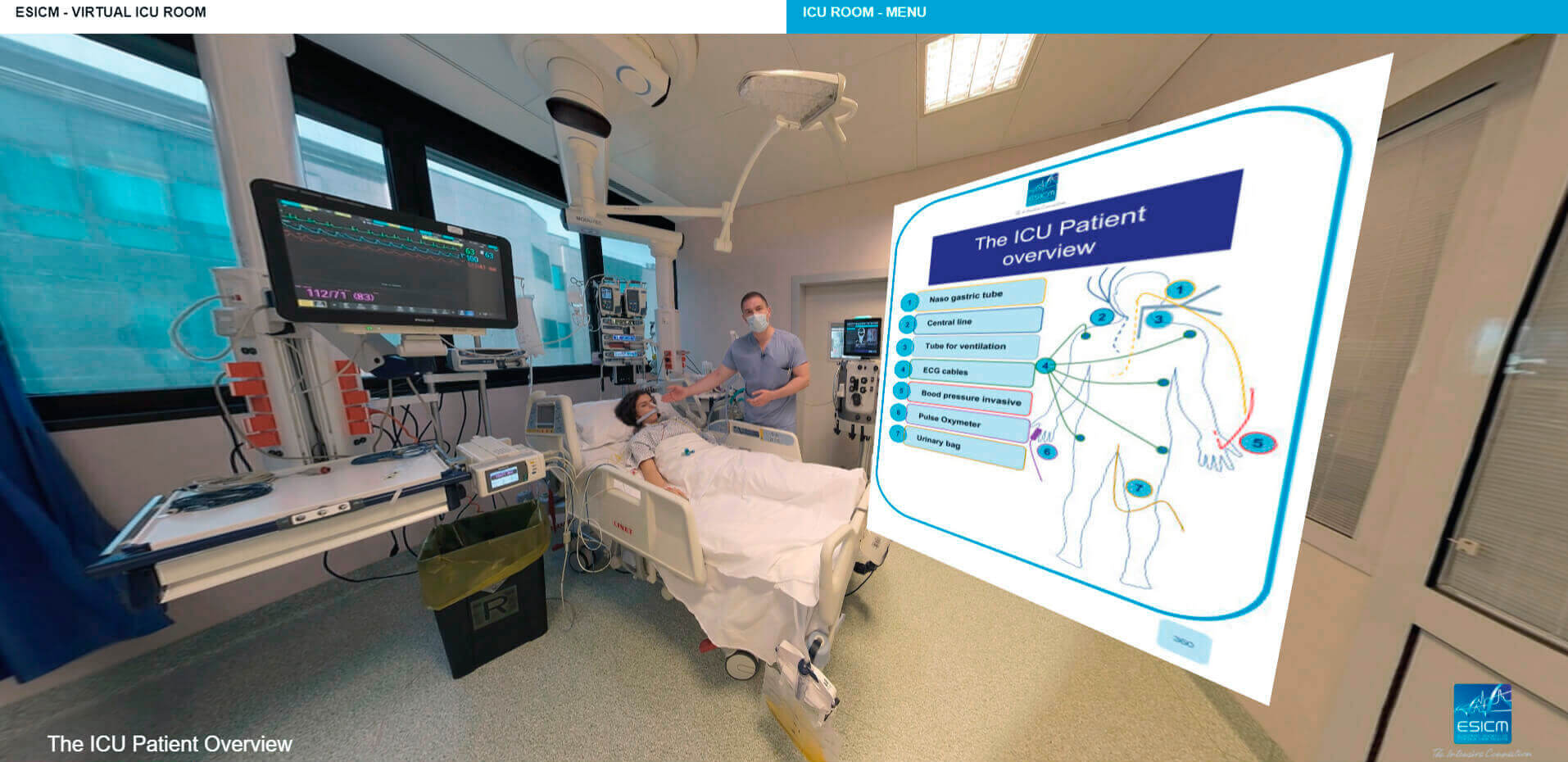 Realidad virtual en la UCI de un hospital